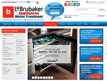 Tablet Screenshot of lhbrubakerappliances.com